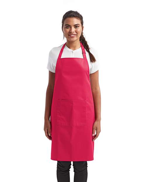 Artisan Collection by Reprime® Recycled Pocket Bib Apron Durable Eco Friendly Adjustable Neck Strap