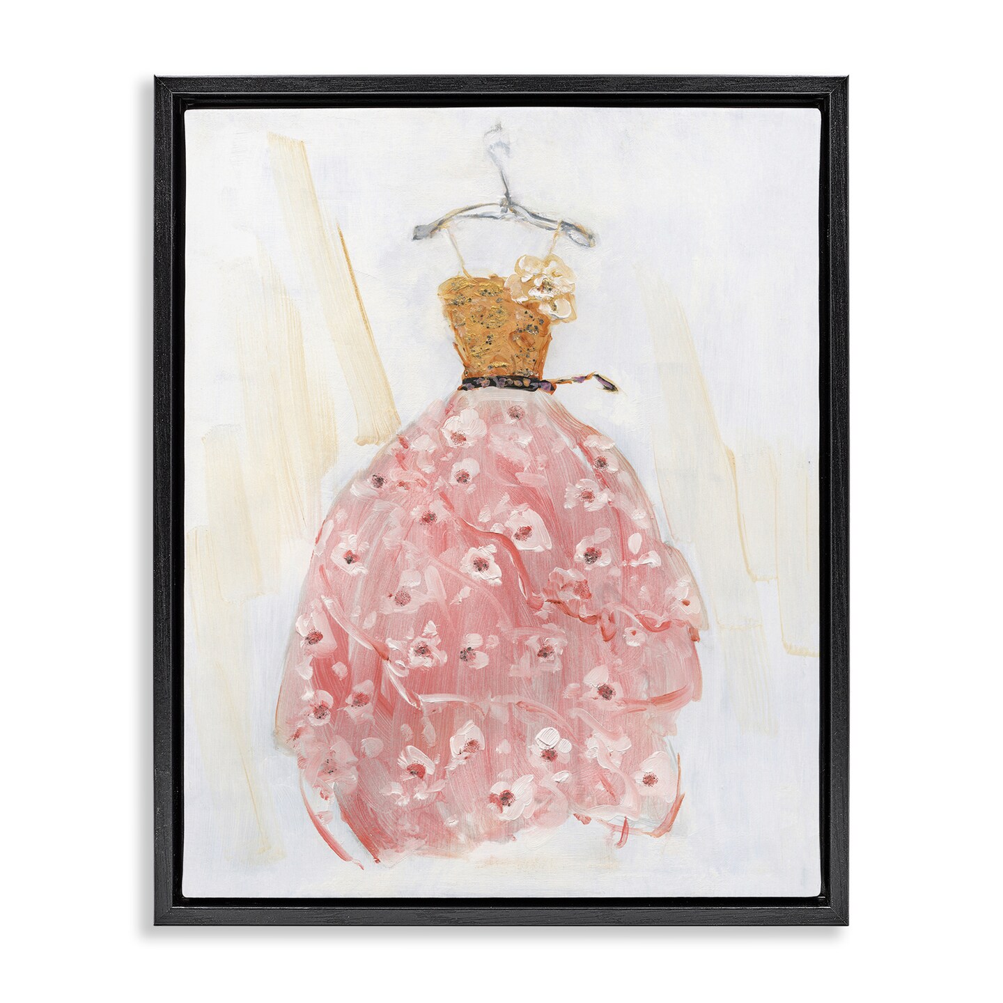 Stupell Industries Elegant & Sophisticated Pink Gown Floating Frame Design By Sally Swatland