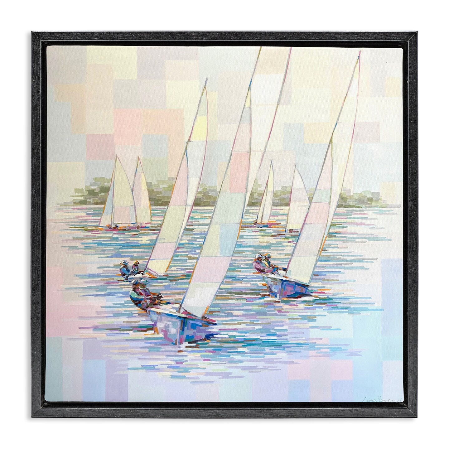 Stupell Industries Stay the Course Racing Boat Floating Frame By Linda ...