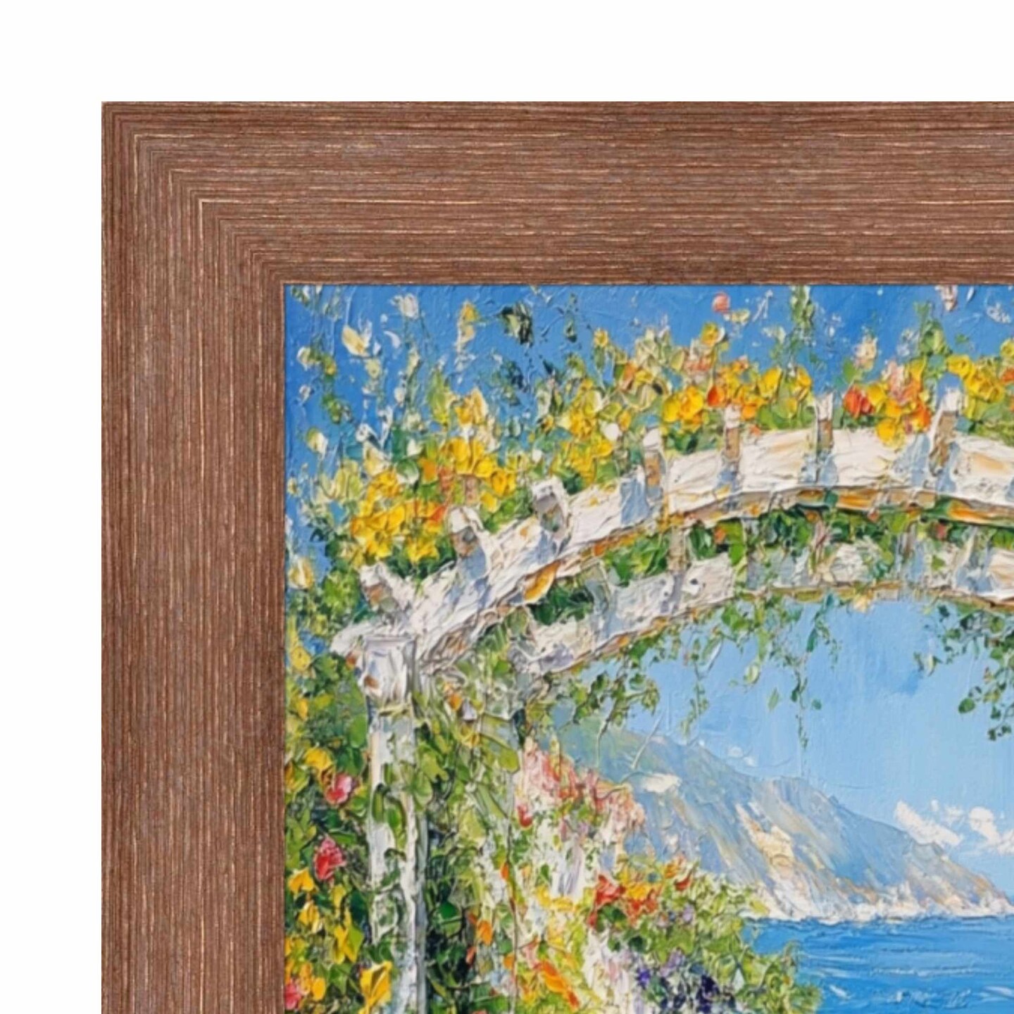 Rust Brown Grain Barnwood Picture Frame 40x40 frame