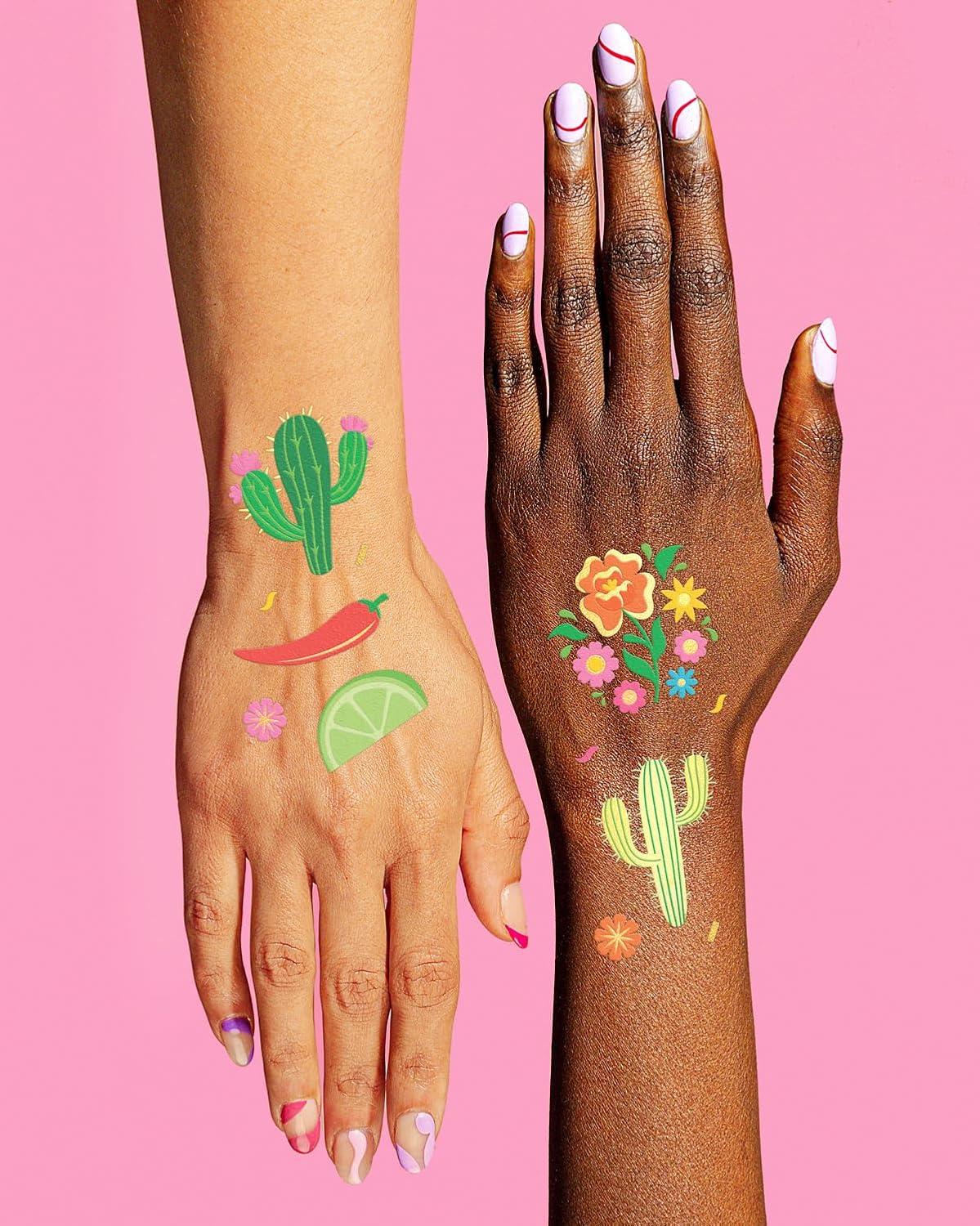 Party Supplies Metallic Tattoos - 52 styles | Cinco De Mayo Decorations, Final Fiesta Bachelorette + Mexican Decor