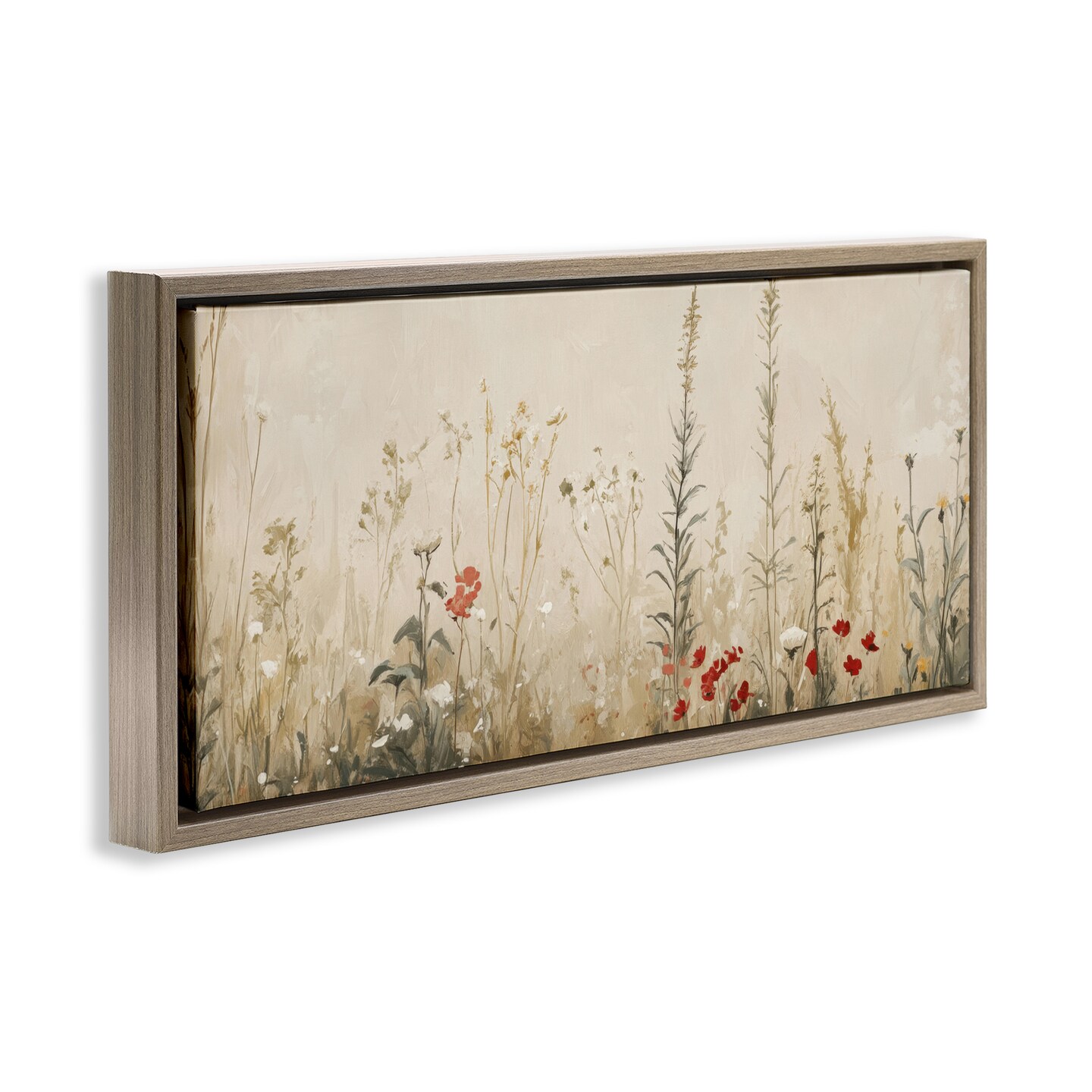 Stupell Industries Misty Meadow Flowers Floating Frame, design by Petal Prints Design