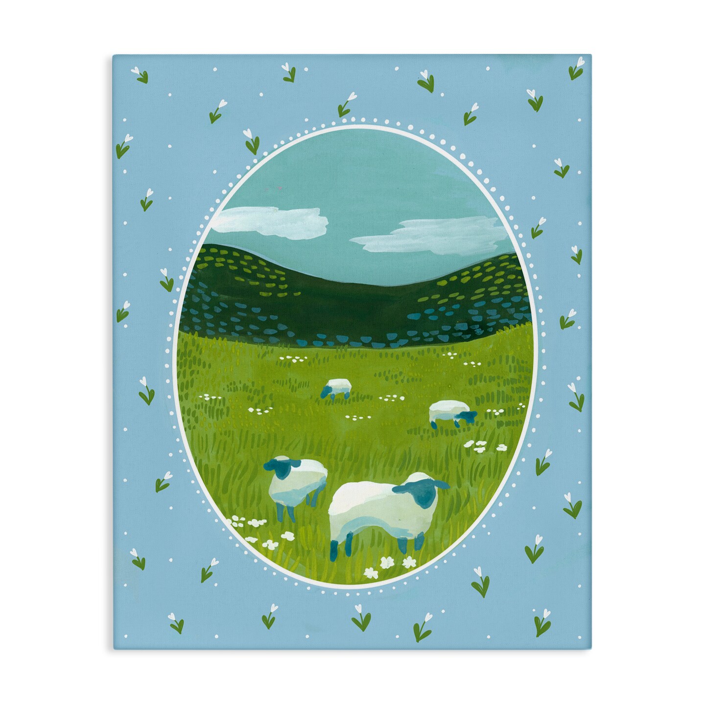 Stupell Industries Cottage Core Sheep Canvas, design by Evelyn Coleman