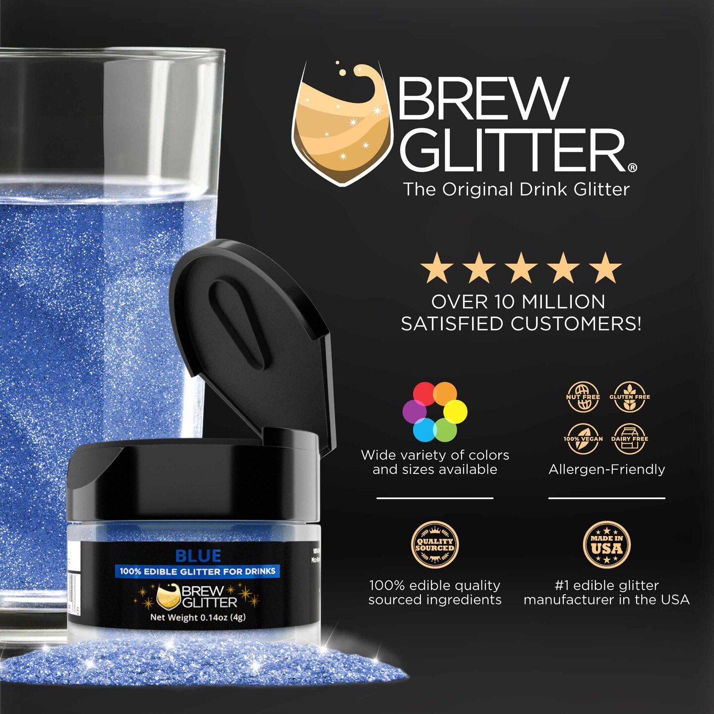 Blue Edible Glitter Spray Pump | Brew Glitter&#xAE;