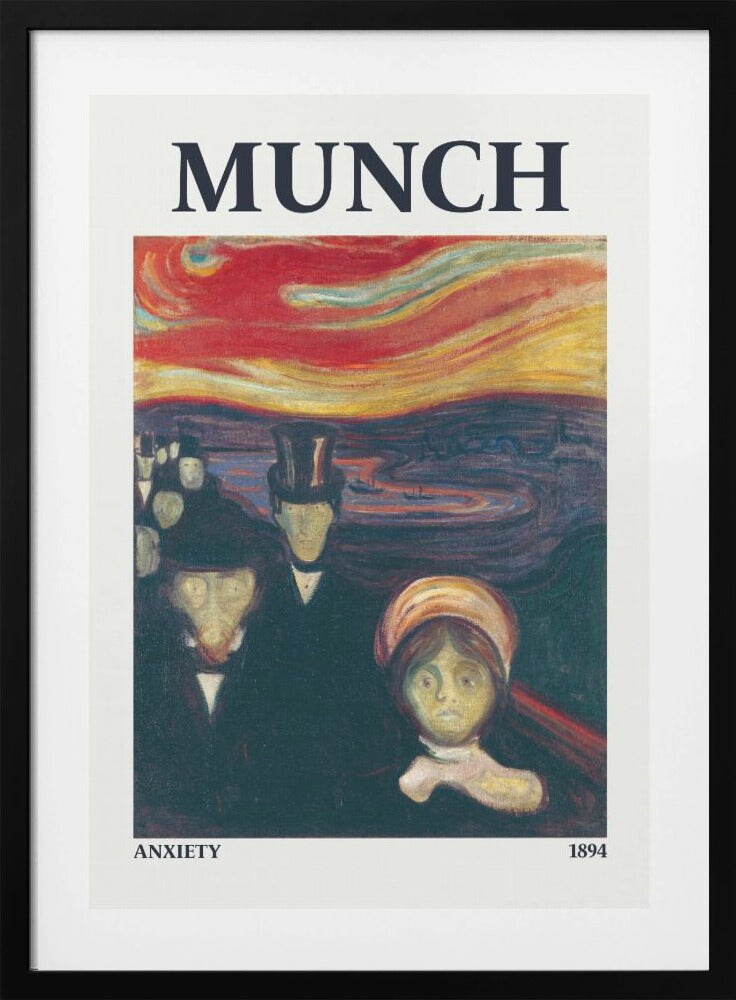 Anxiety by Edvard Munch Framed Art