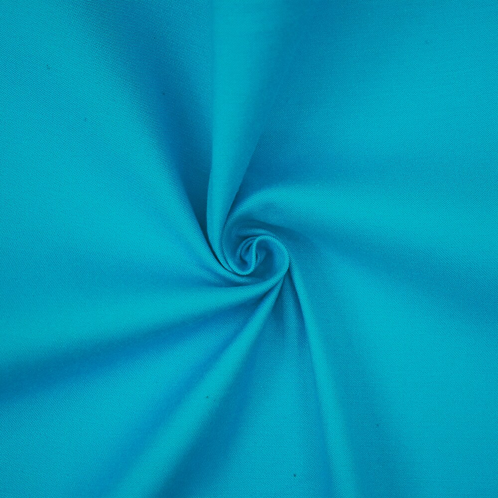 Aqua Blue Cotton Twill Stretch Spandex Solid Twill Sateen Woven Fabric By the Yard