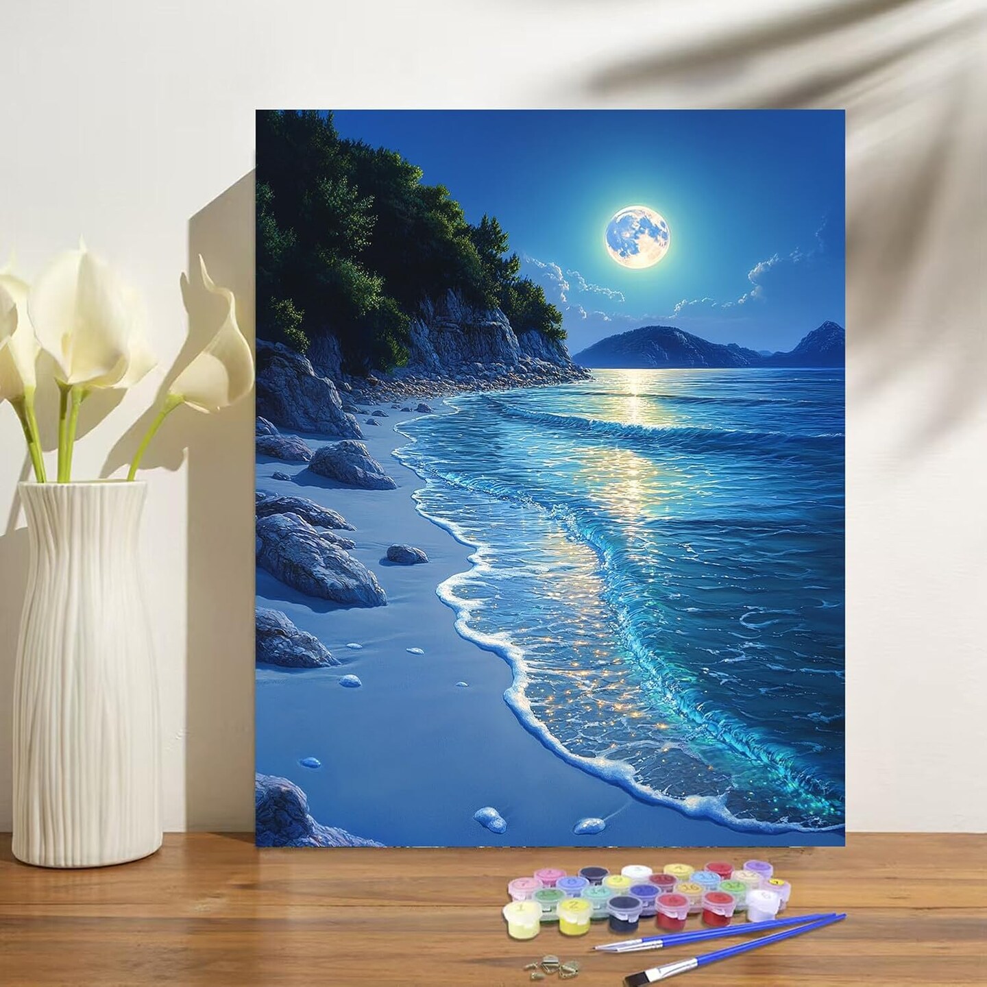 Beach Moonlight Paint by Numbers Kit