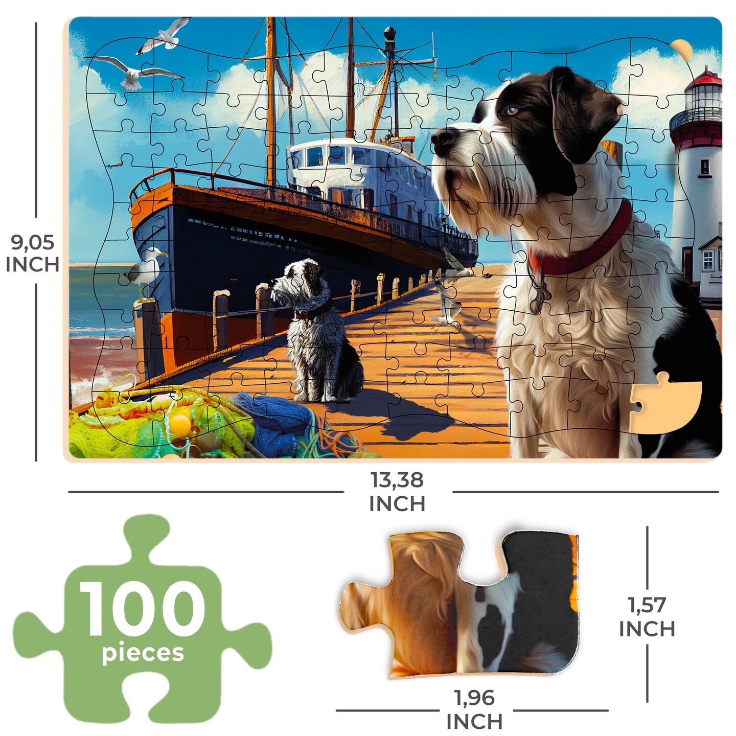 100 Pcs Dementia Puzzles for Elderly | 3 Alzheimers with Animals
