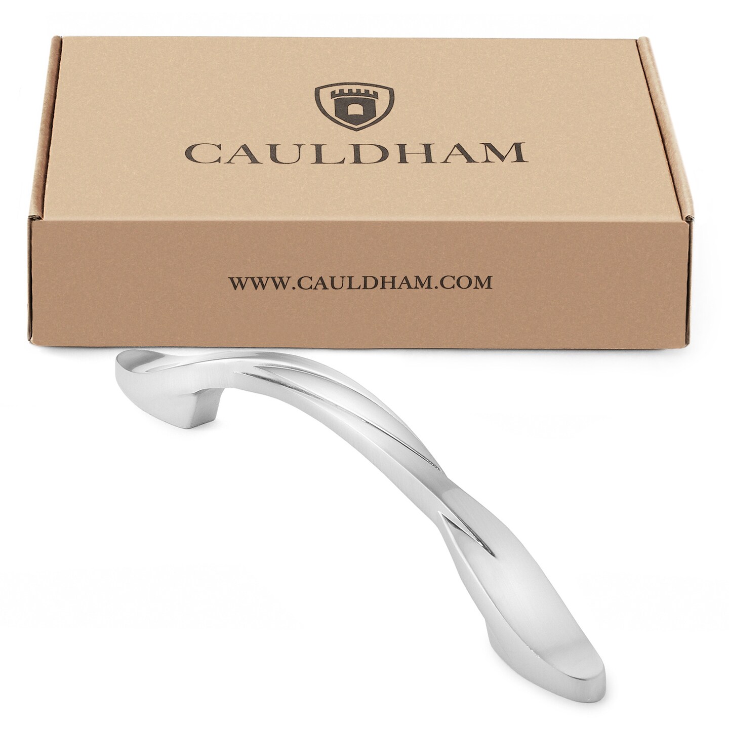Cauldham Solid Braided Kitchen Cabinet Pulls Handles (5" Hole Centers) - Drawer/Door Hardware - Style M260 - Satin Nickel