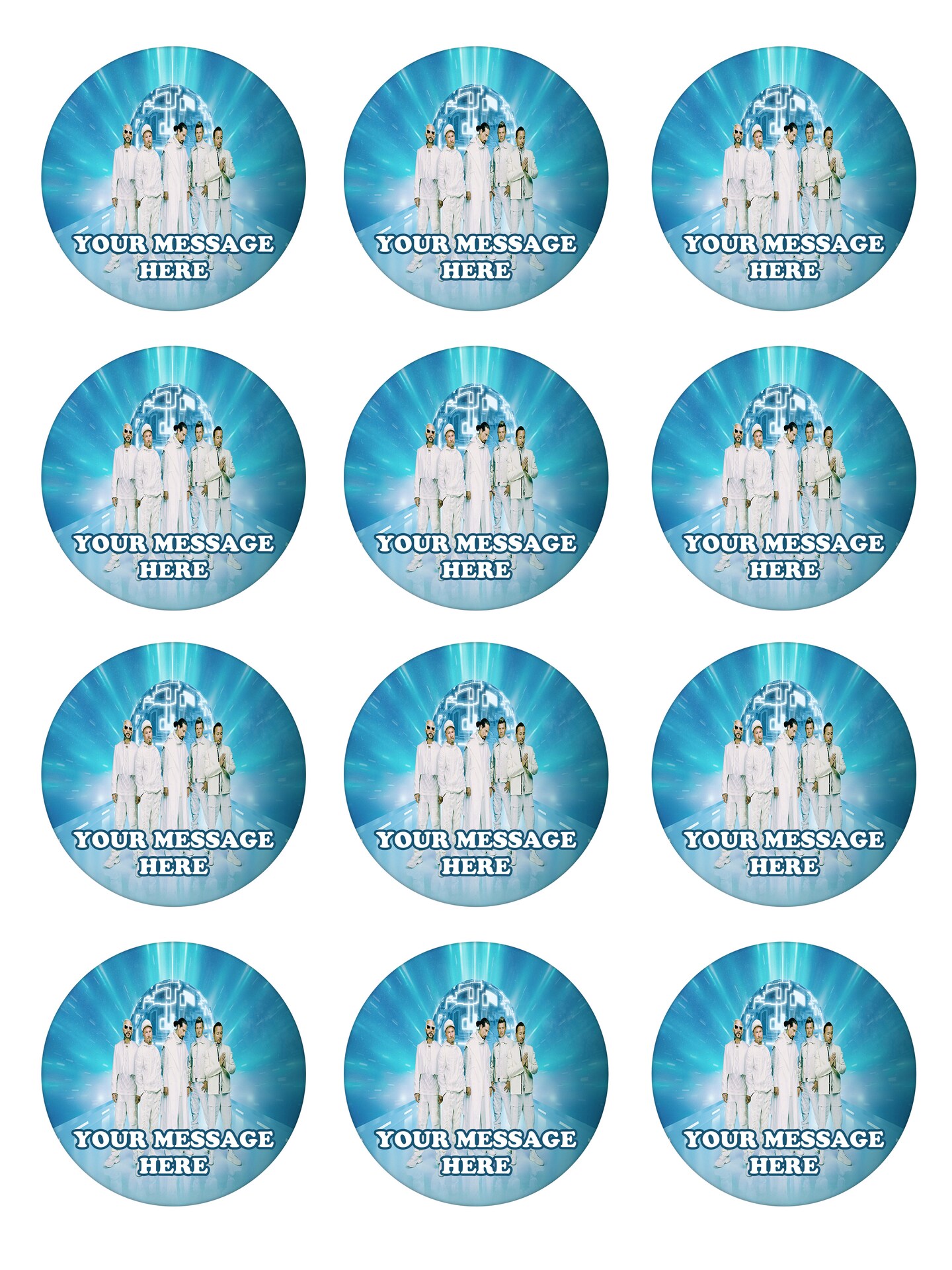 Backstreet Boys Bubbles Personalized Birthday Party Supplies