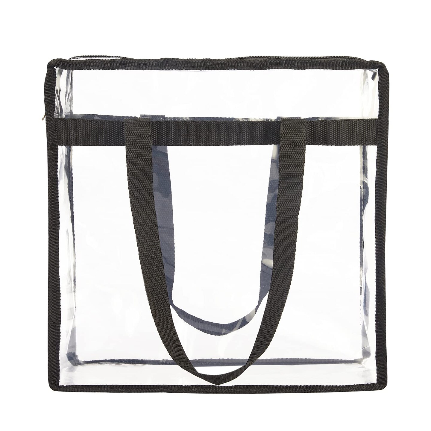 Clear Tote Bag Stadium Security Approved, See Through Clear Handbag Purse Bag for Work, Beach, Stadium, Makeup, Cosmetics