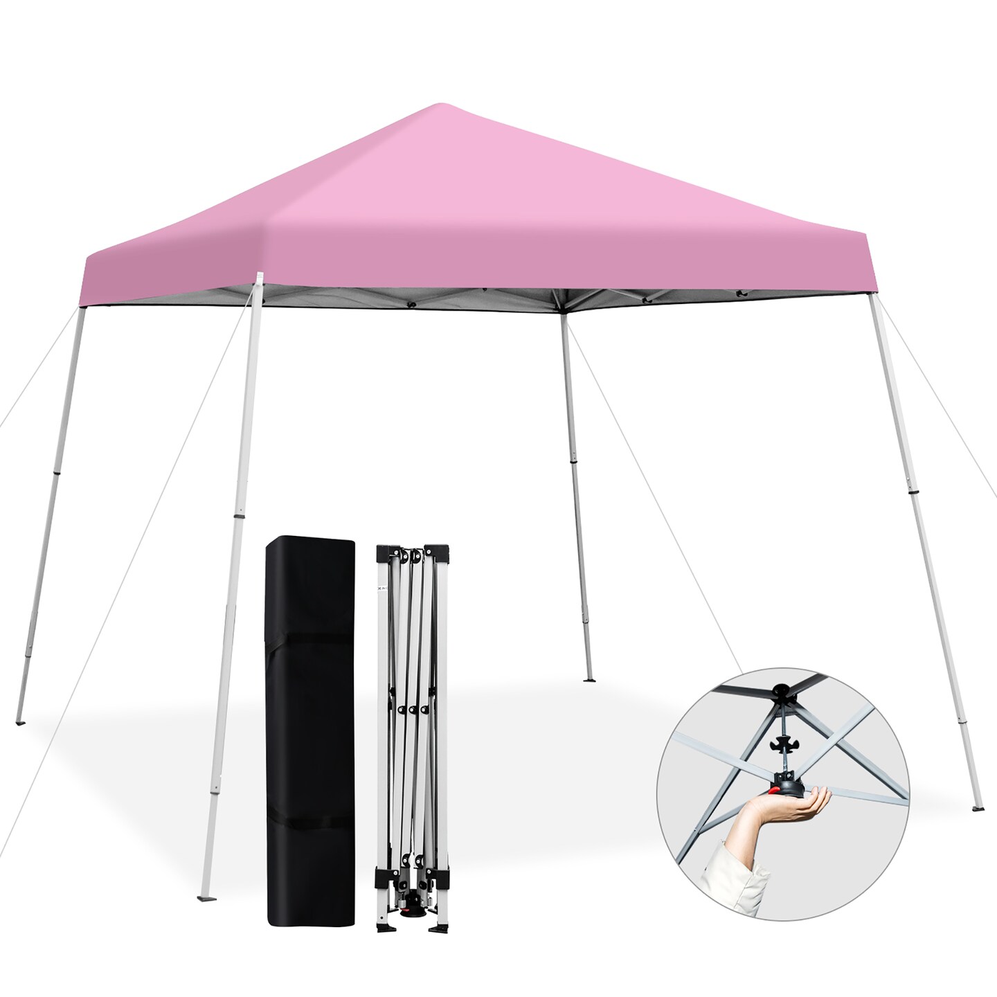 Costway 10x10ft Patio Outdoor Instant Pop-up Canopy Slanted Leg UPF50+ Sun Shelter