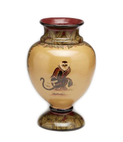 8 Inch Tall Monkey Vase Hand Painted