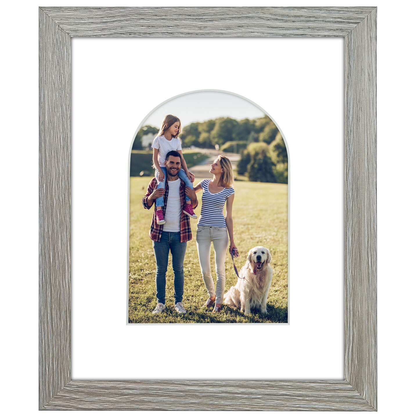 Americanflat Picture Frame with Arch-Shaped Mat - Ideal for Any Room, Living Rooms, Dorm Room