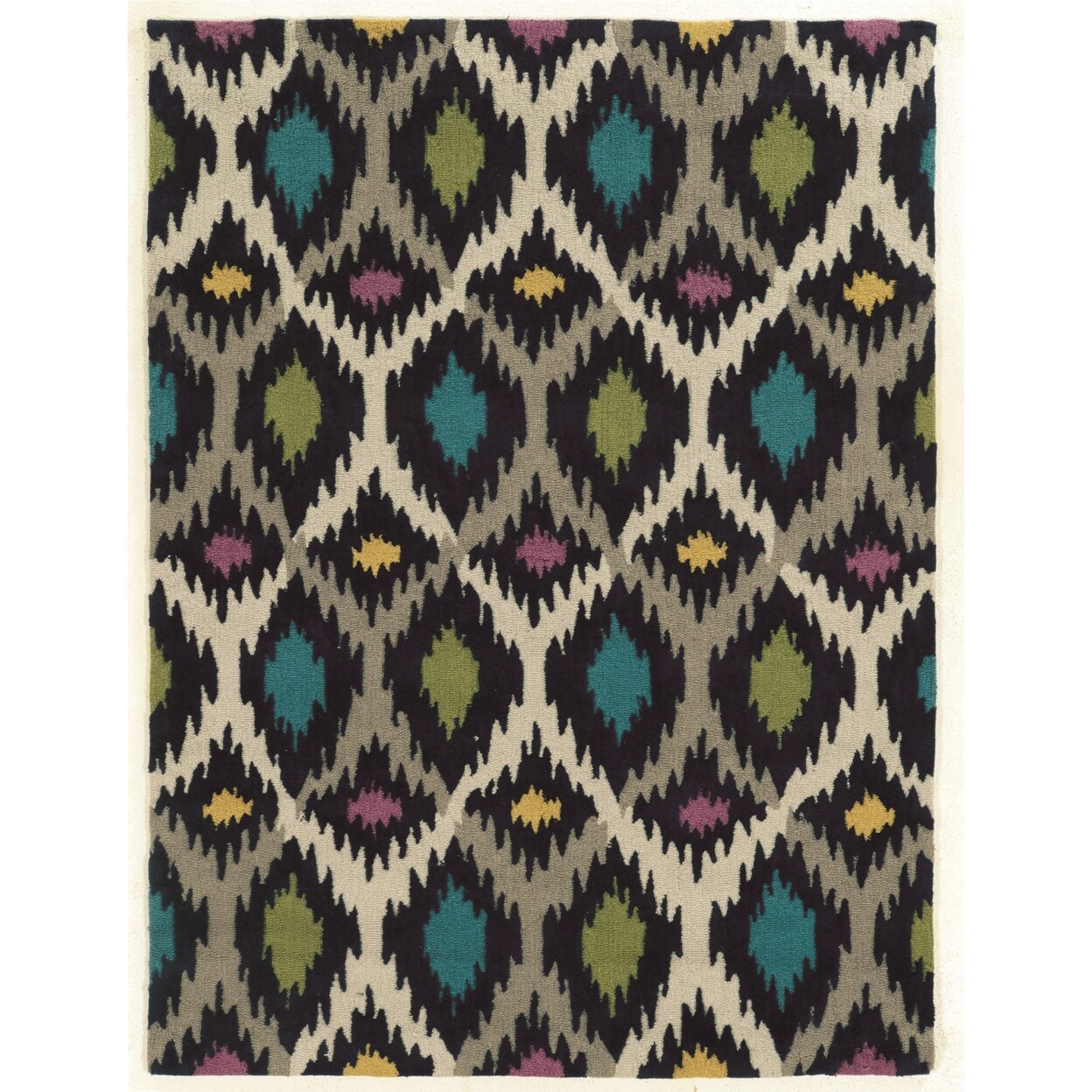 Trio Paxton Grey Ivory Area Rug 8X10 Contemporary Transitional Design