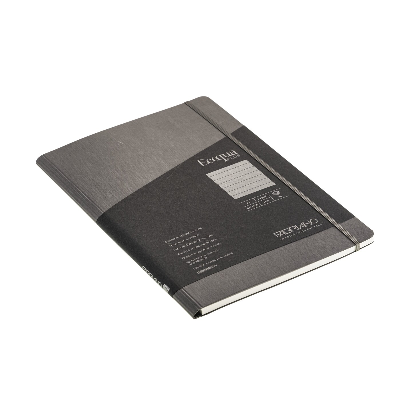 Fabriano Ecoqua Plus Hidden Spiral-Bound Notebook, 8.3" x 11.7", A4