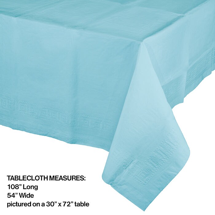 6 pc Bulk Pastel Blue Paper Table Covers 54&#x22; x 108&#x22;