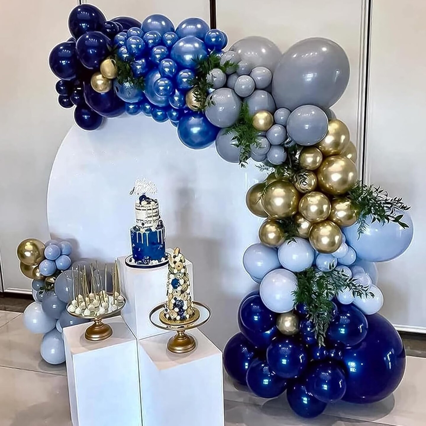 129pcs Navy Blue Balloons Different Sizes 18 12 10 5 Inch, Latex Balloon Garland Arch Kit for Birthday Party Graduation Baby Shower Wedding Holiday Balloon Decoration