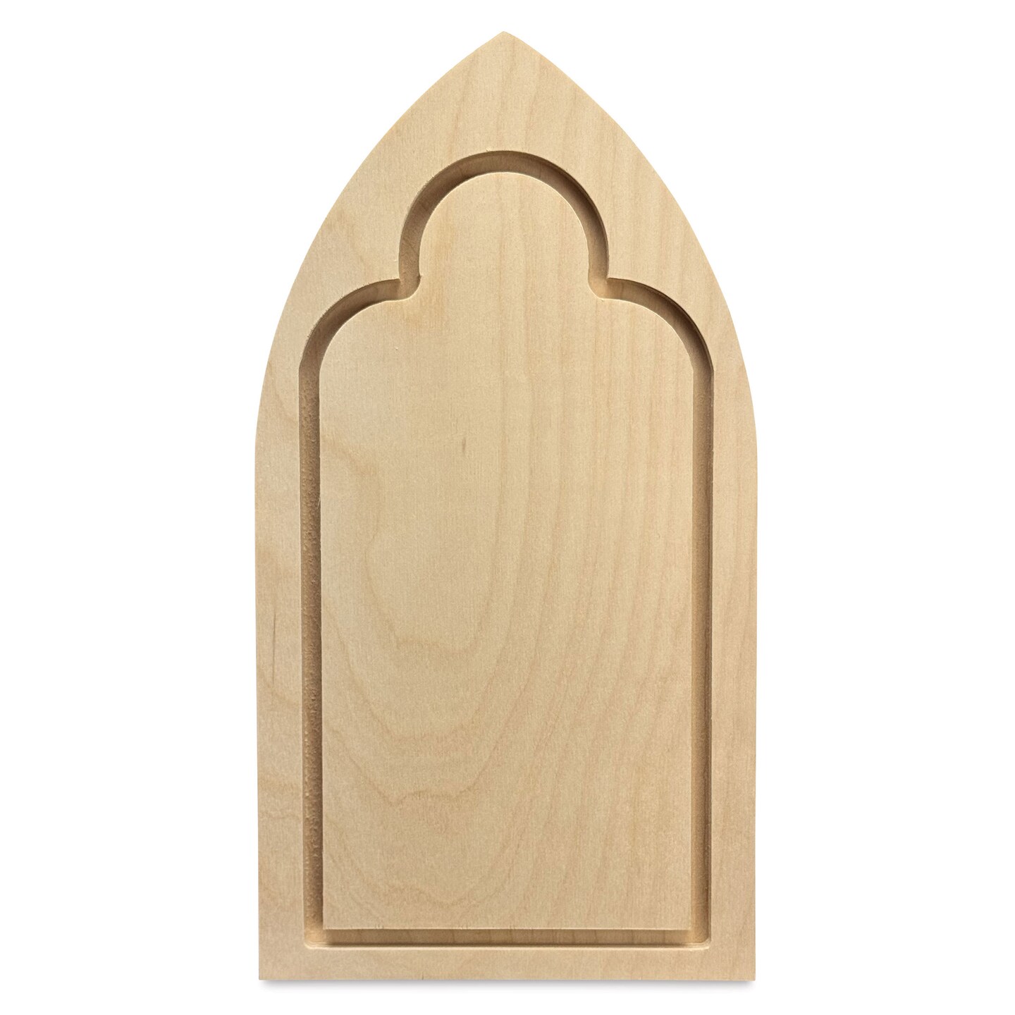 Trekell Gothic Wood Floater Panel - Arch, 6-1/2" x 12", 1/2" Profile
