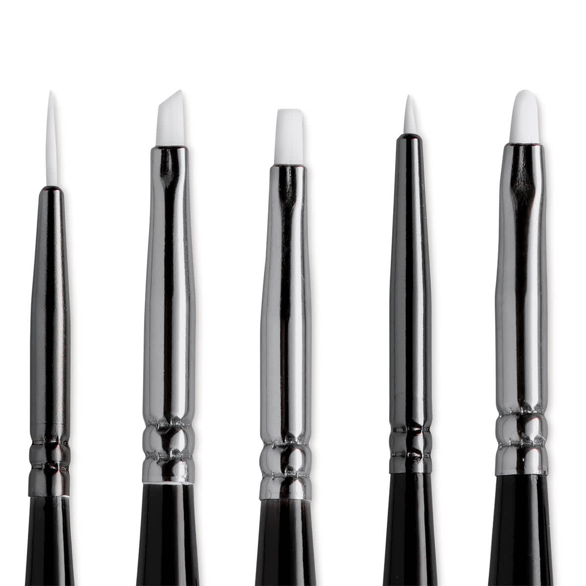 Angelus Synthetic Paint Brush Set - Micro Detail, Set of 5, Short Handle