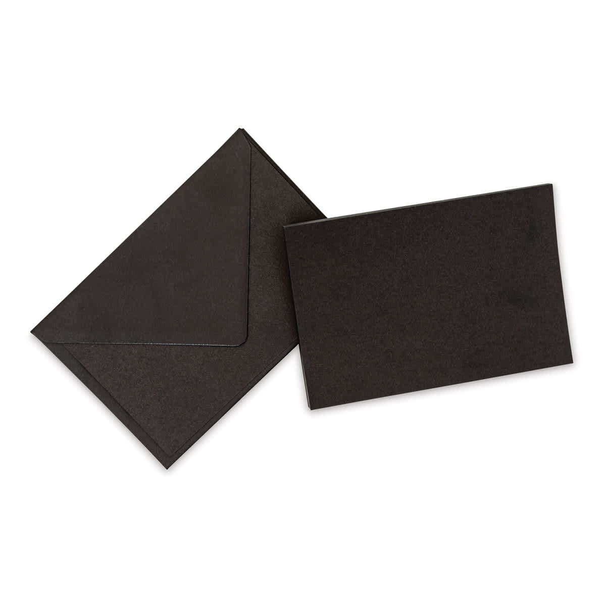 Original Crown Mill Large Flat Cards and Envelopes - Black, Pkg of 25