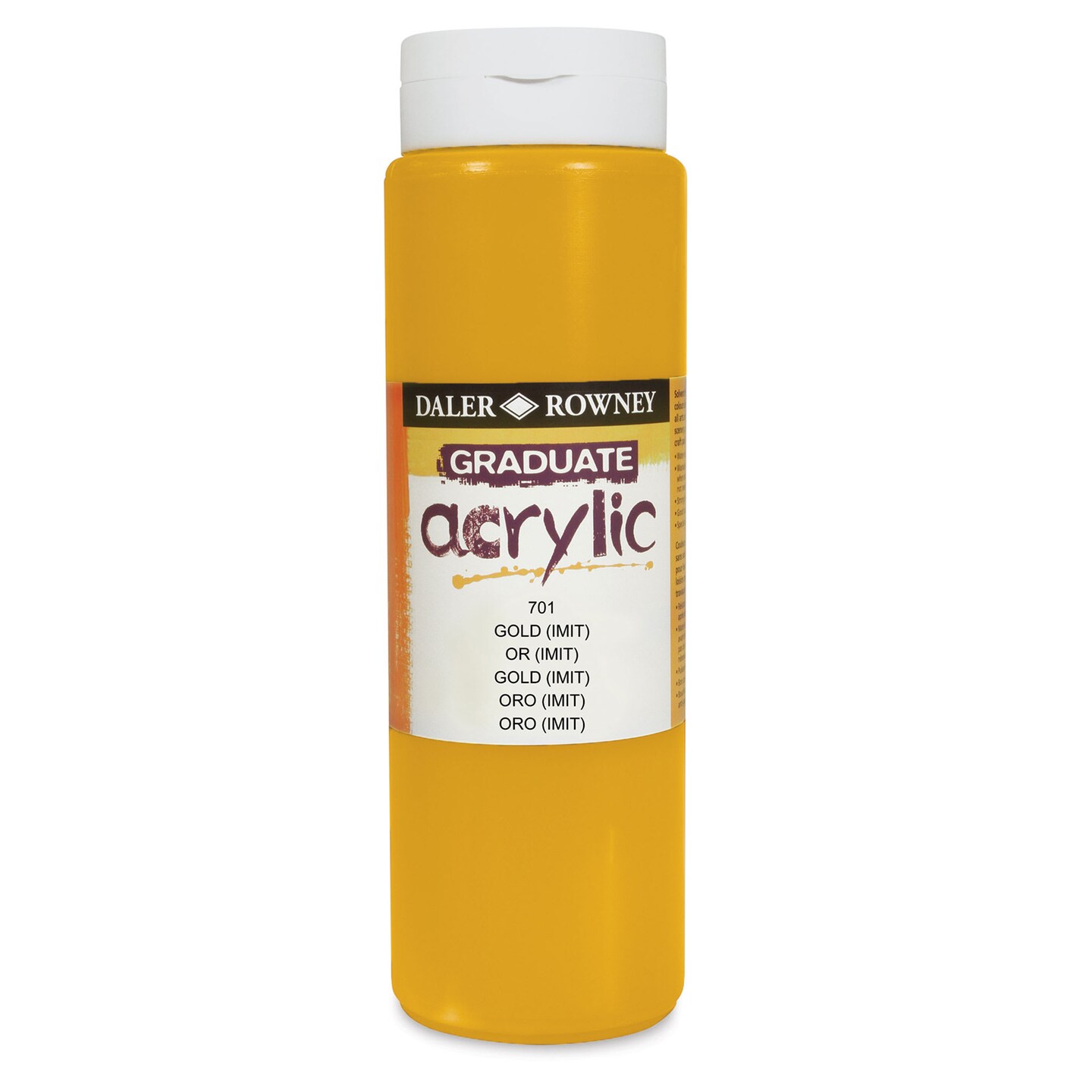 Daler-Rowney Graduate Acrylics - Gold Imitation, 500 ml bottle
