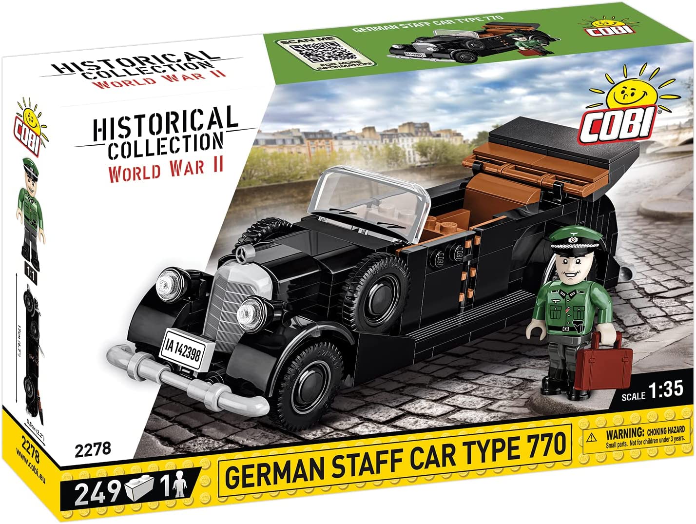COBI Historical Collection World War II German Staff Car Type 770 Vehicle