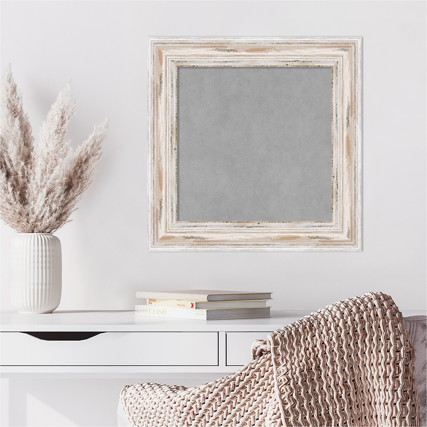 Alexandria Wood Framed Magnetic Board