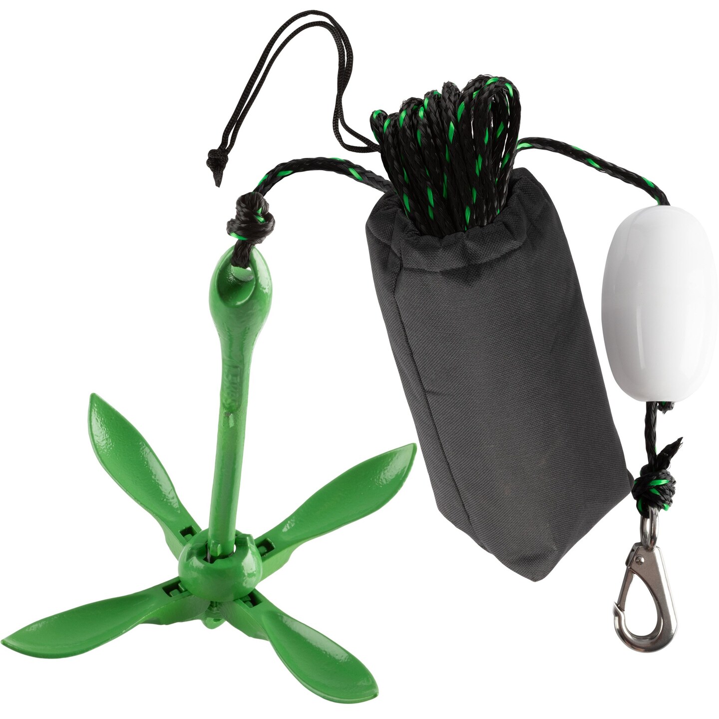 3.5 Lb Kayak Anchor Kit Folding Anchor For Paddle Board With 40 Ft Marine Rope And Buoy