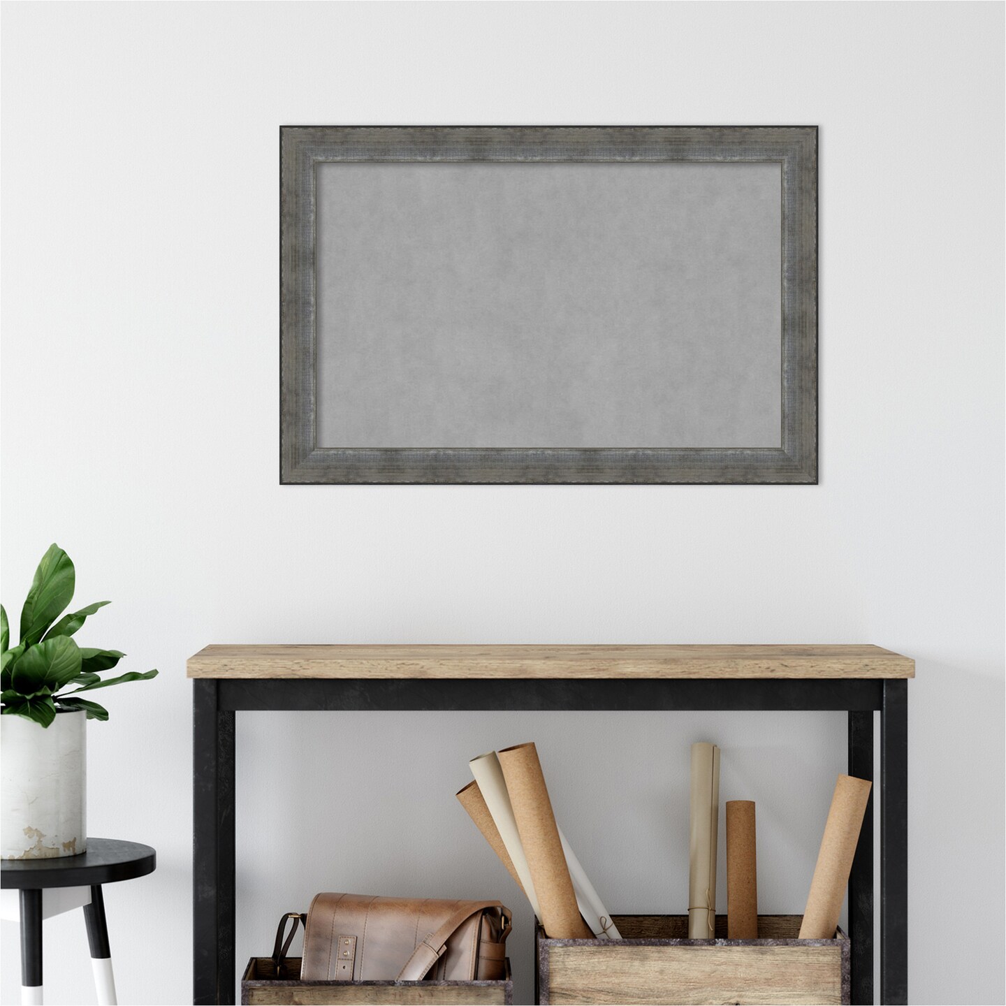 Forged Pewter Wood Framed Magnetic Board