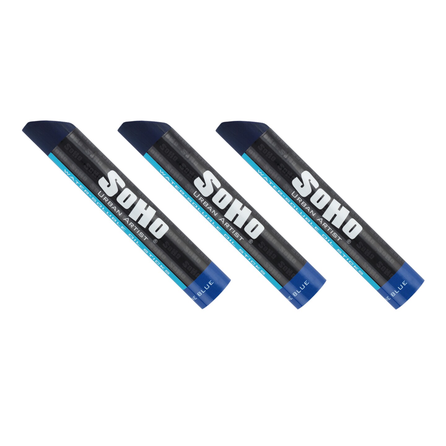 SoHo Urban Artist Water Soluble Oil Sticks for Artists – 3 Pack of Oil Paint Stick - No Brushes or Solvents Needed, Paint Any Primed Surface, Water Clean-Up, Non-Toxic, 4.8 x 0.78