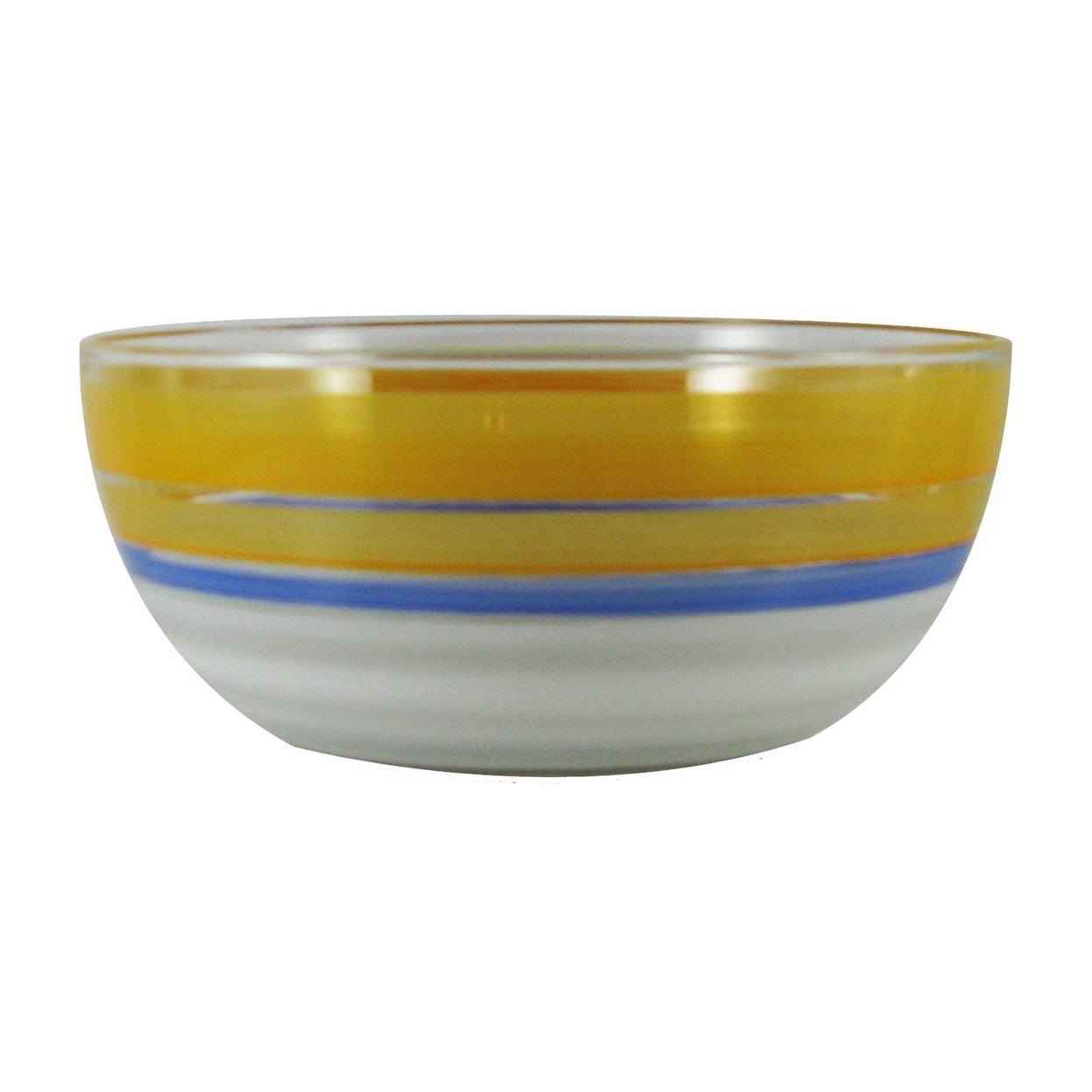 Cape Cod Cottage Stripe Orange 11&#x22; Bowl