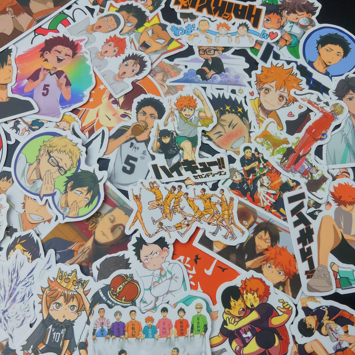 100 Autocollants Haikyuu En Vinyle Imperméable - Pour Bouteille, Laptop, Téléphone, Skate, 6-12 Cm