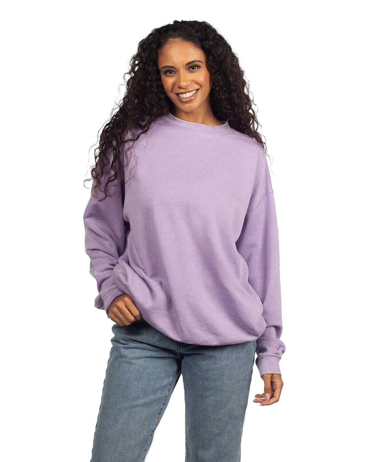 Chicka-d&#xAE; Ladies Burnout Campus Crew Sweatshirt
