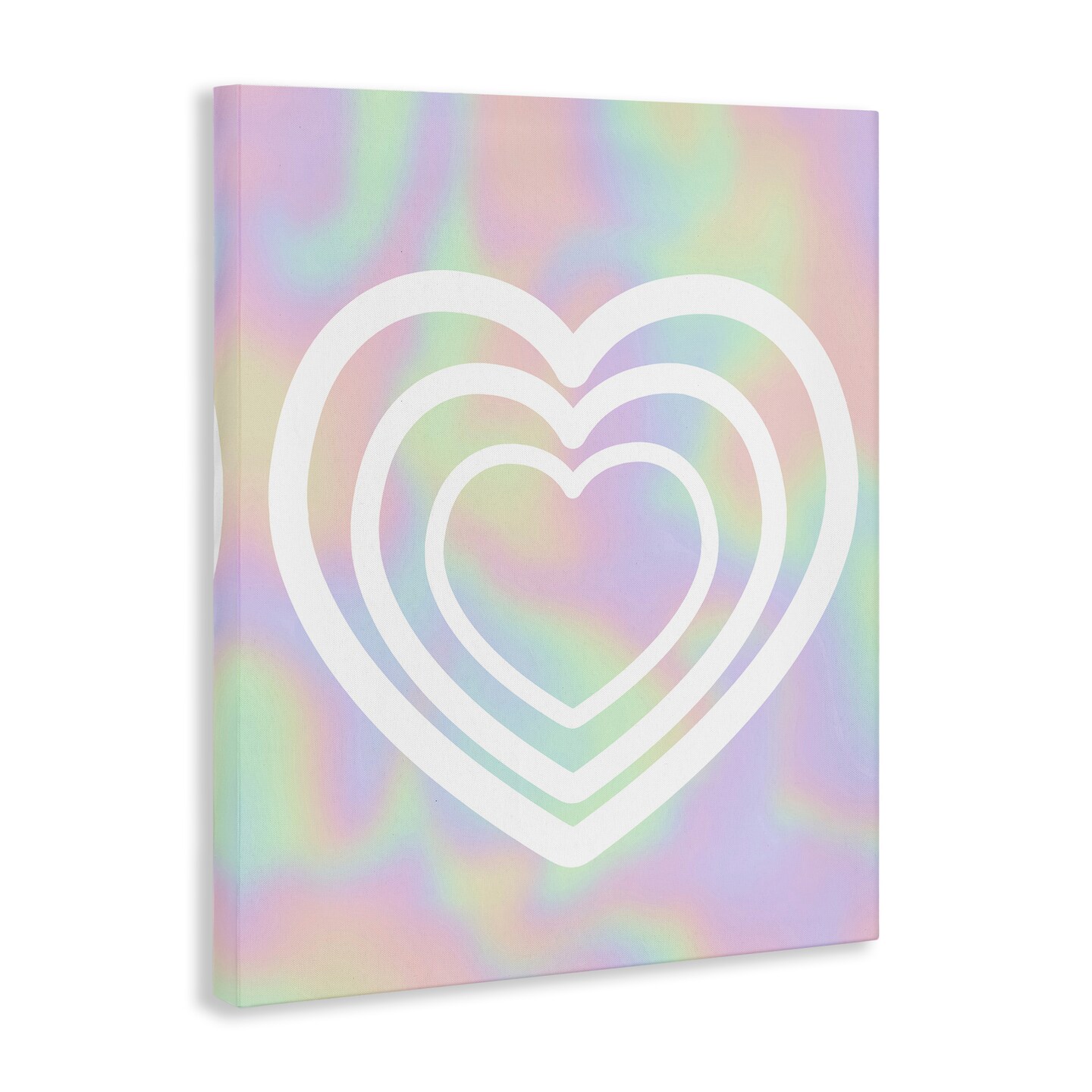 Stupell Industries Pastel Pattern with Hearts Canvas Wall Art Design by Daphne Polselli