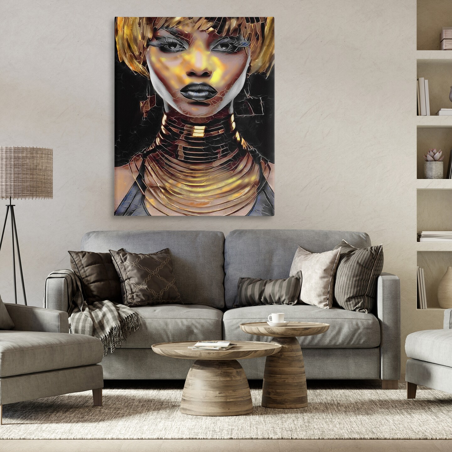 Stupell Industries Intense Glam Woman Portrait Canvas Wall Art Design by Jesse Keith