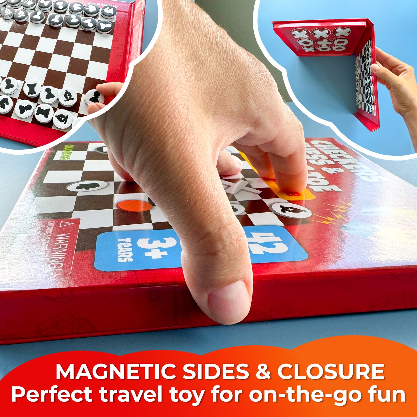 3 in 1 Chess Checkers Tic-Tac-Toe | Travel Games