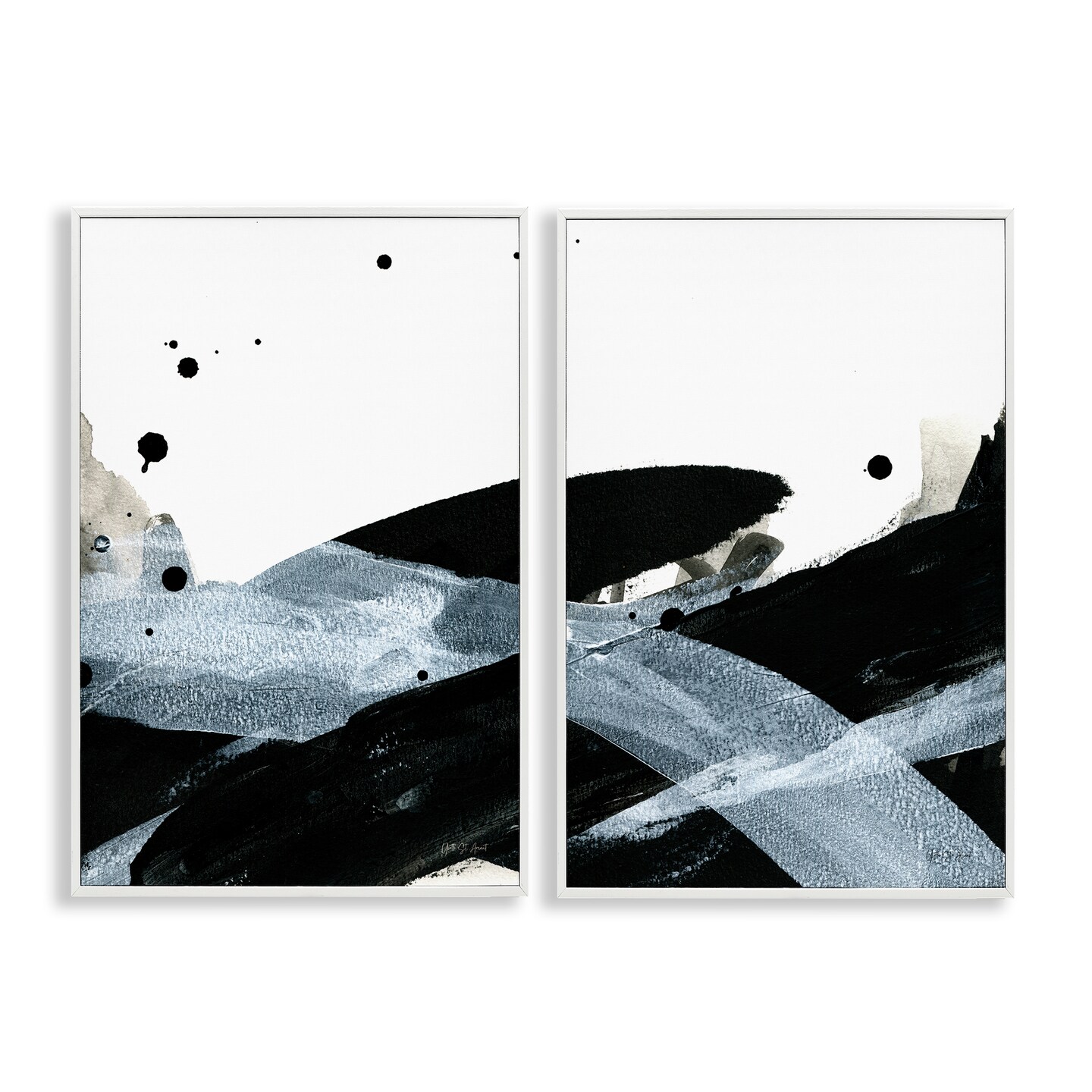 Stupell Industries Gradient Movement Abstraction 2 pc Framed Giclee Wall Art Set Design by Yvette St. Amant