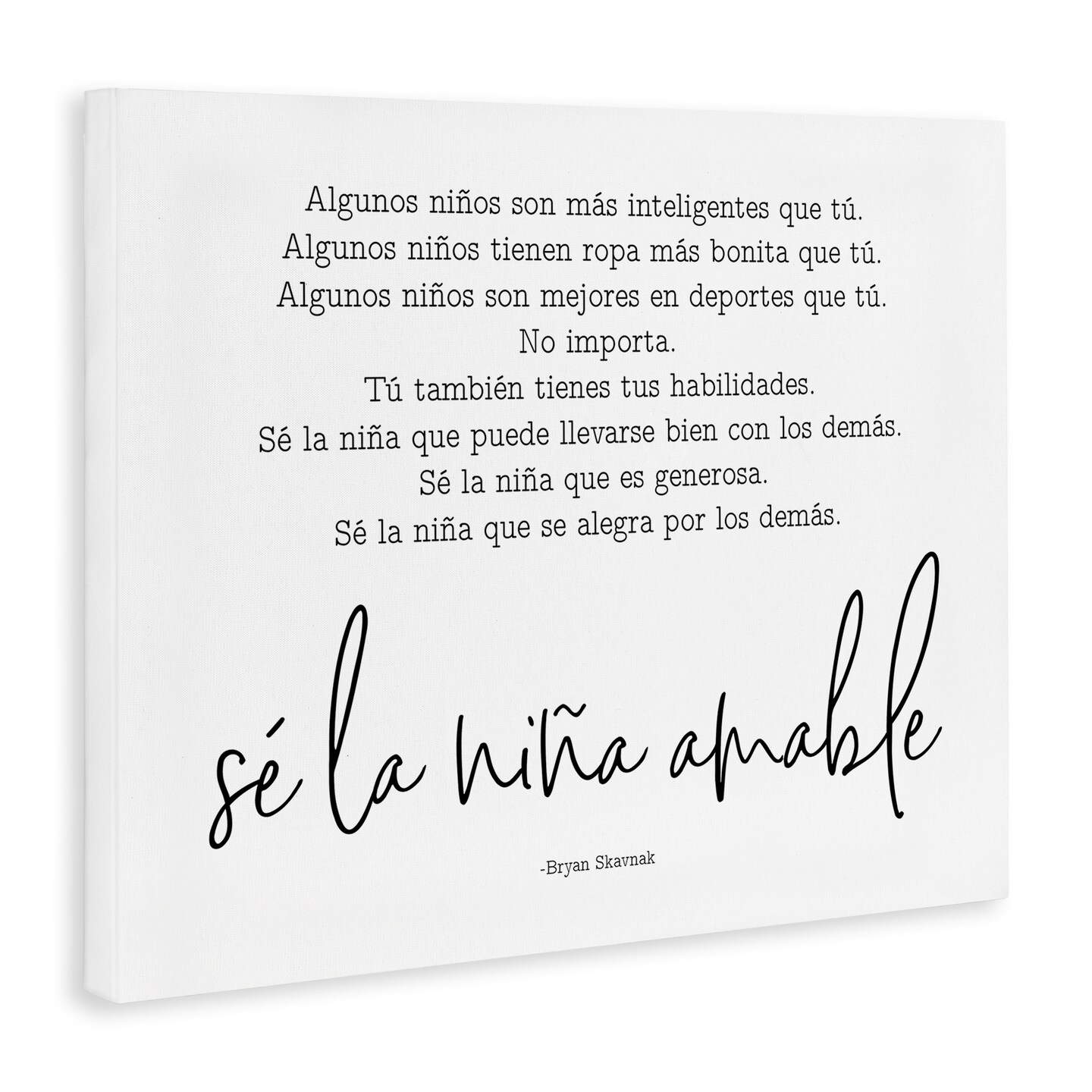 Stupell Industries Se la Ni&#xF1;a Amable Canvas Wall Art