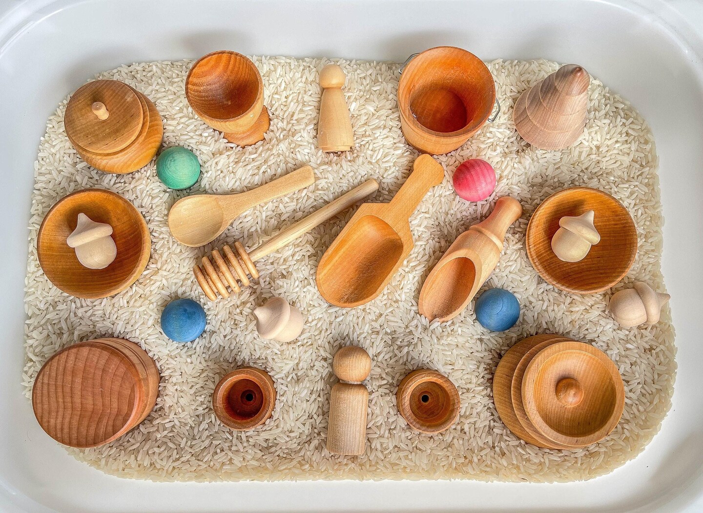Deluxe Set Of Sensory Bin Tools, Small Wooden Tools, Sensory tools