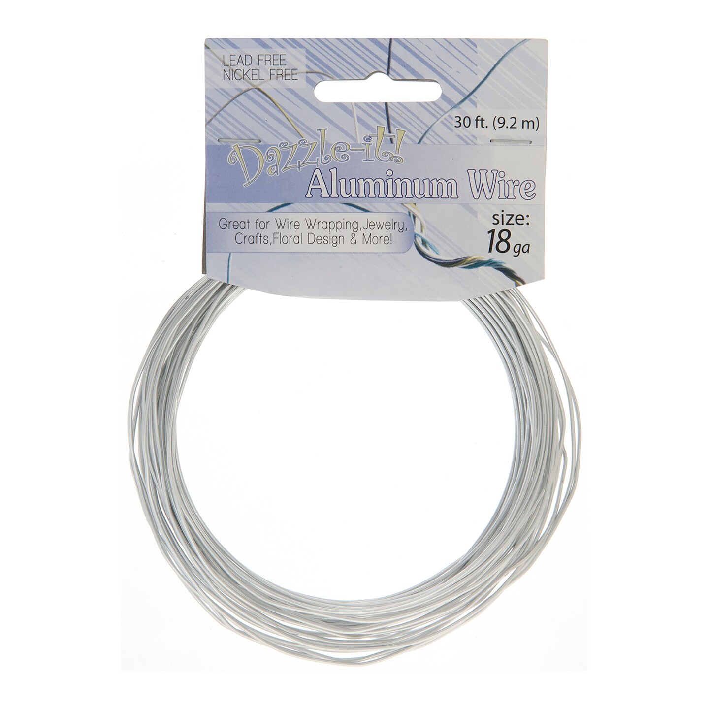 John Bead Silver Aluminum Wire, 30ft