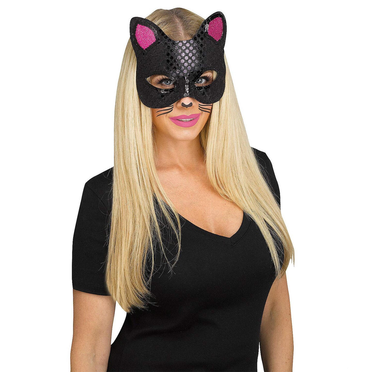 Cat Mask with Tattoos Black Cat