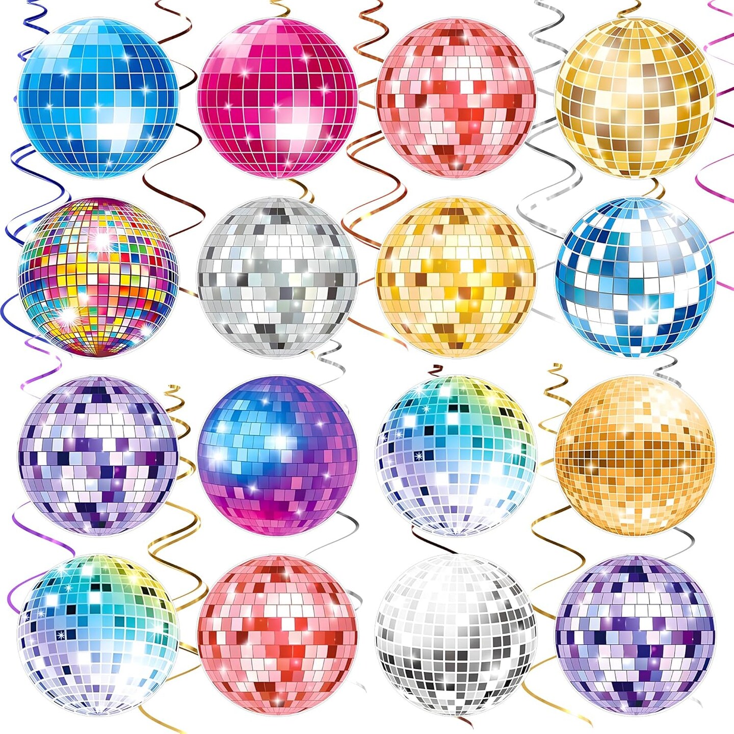 39PCS Disco Ball Party Decorations