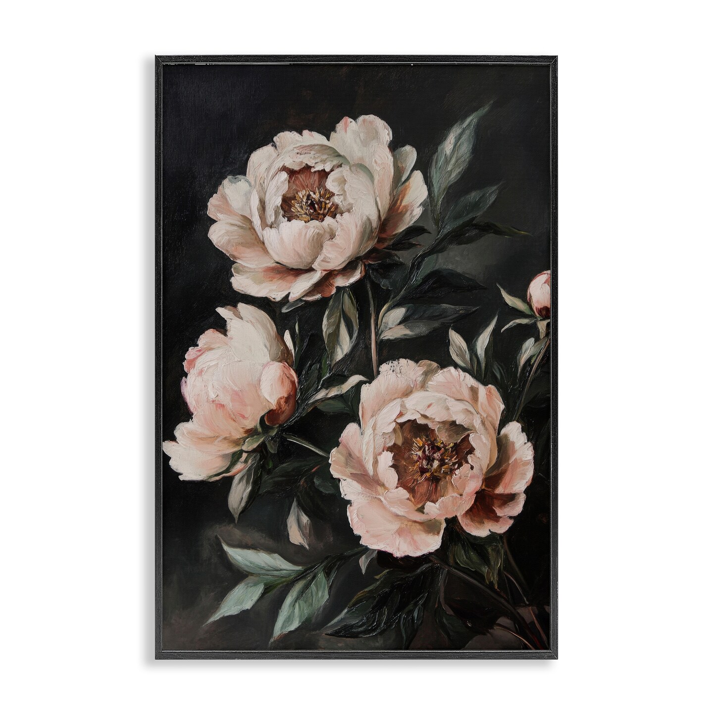 Stupell Industries Dusty Pink Roses Floral Painting Framed Giclee, design by Petal Prints Design
