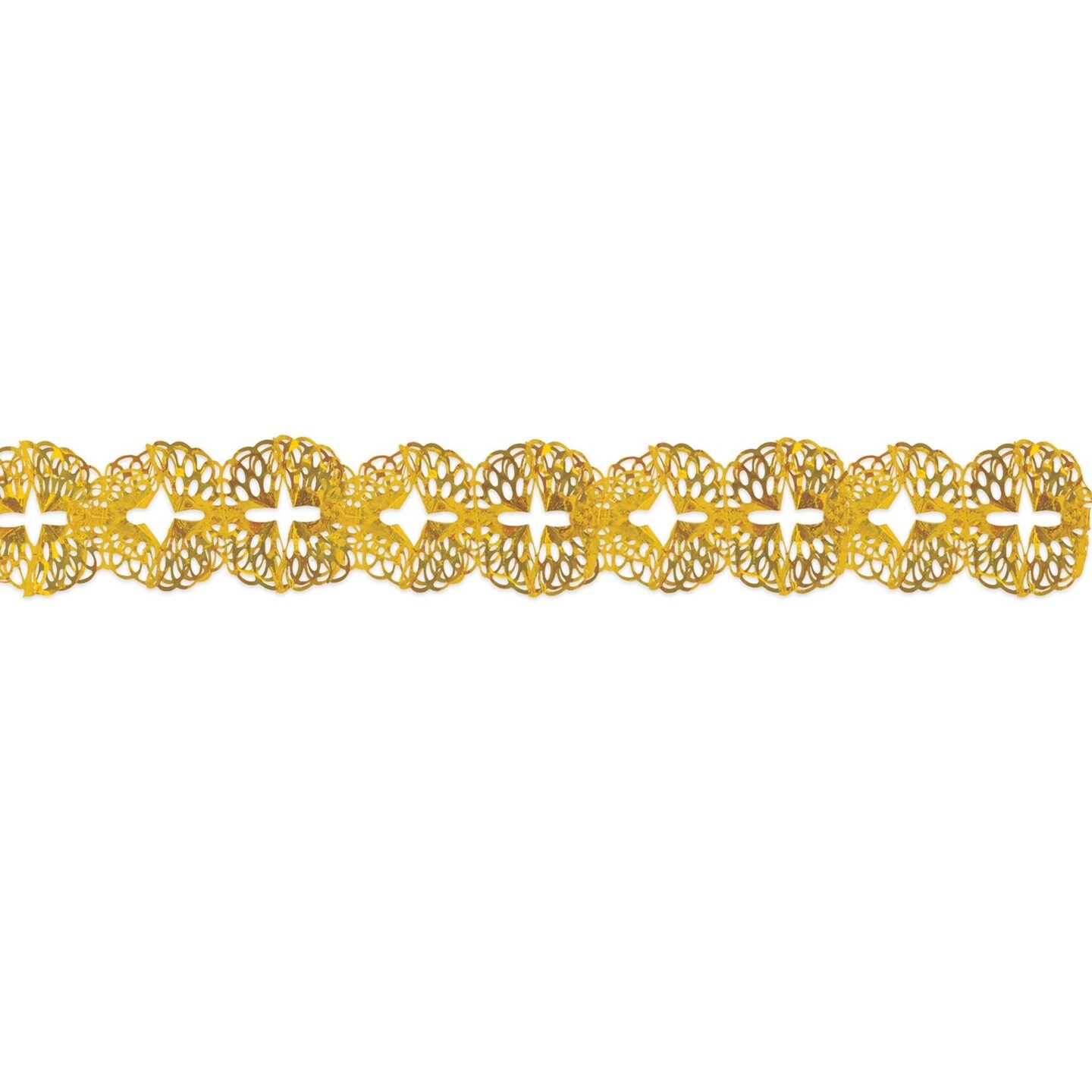 12 Pack Beistle Metallic Party Garland - Gold