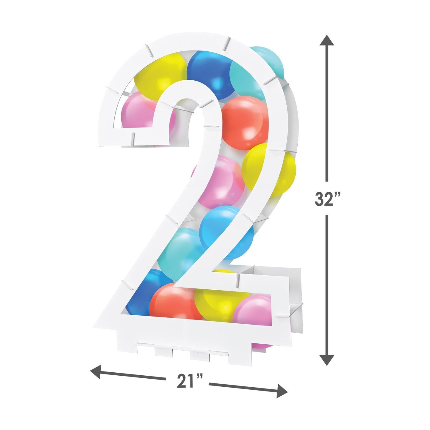 4 Pack Beistle Balloon Mosaic Number 2 Frame