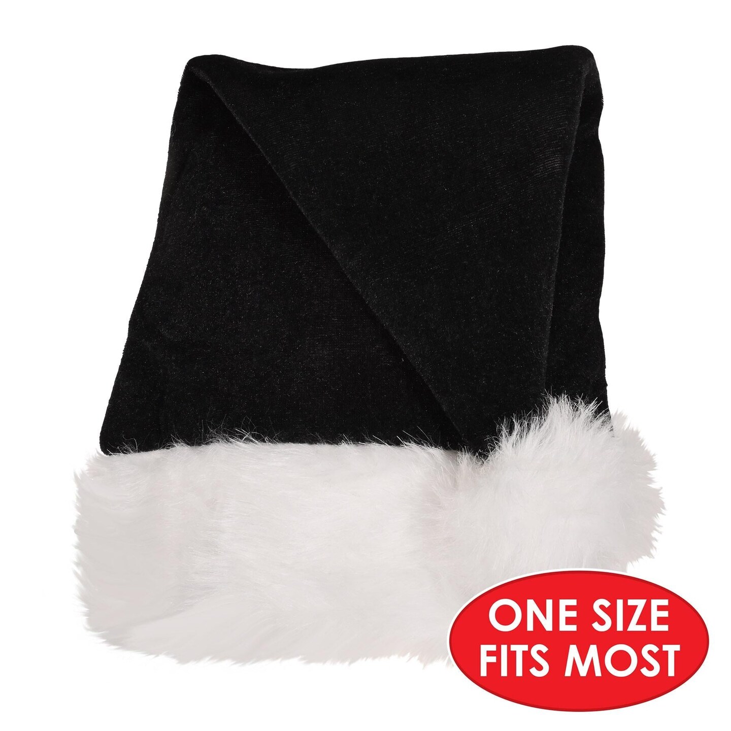 12 Pack Beistle Black Santa Hat