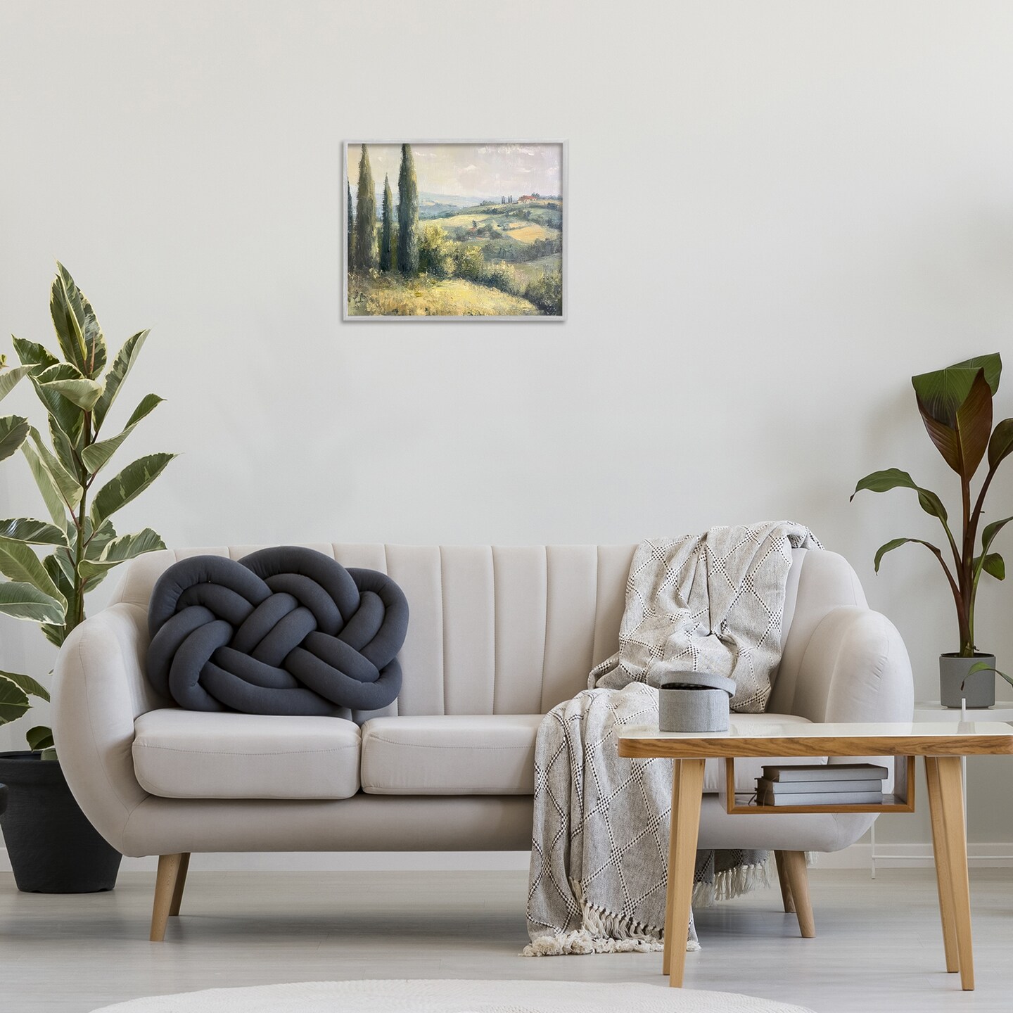 Stupell Industries Rolling Hills Country View Framed Giclee Design by Petal Prints Design