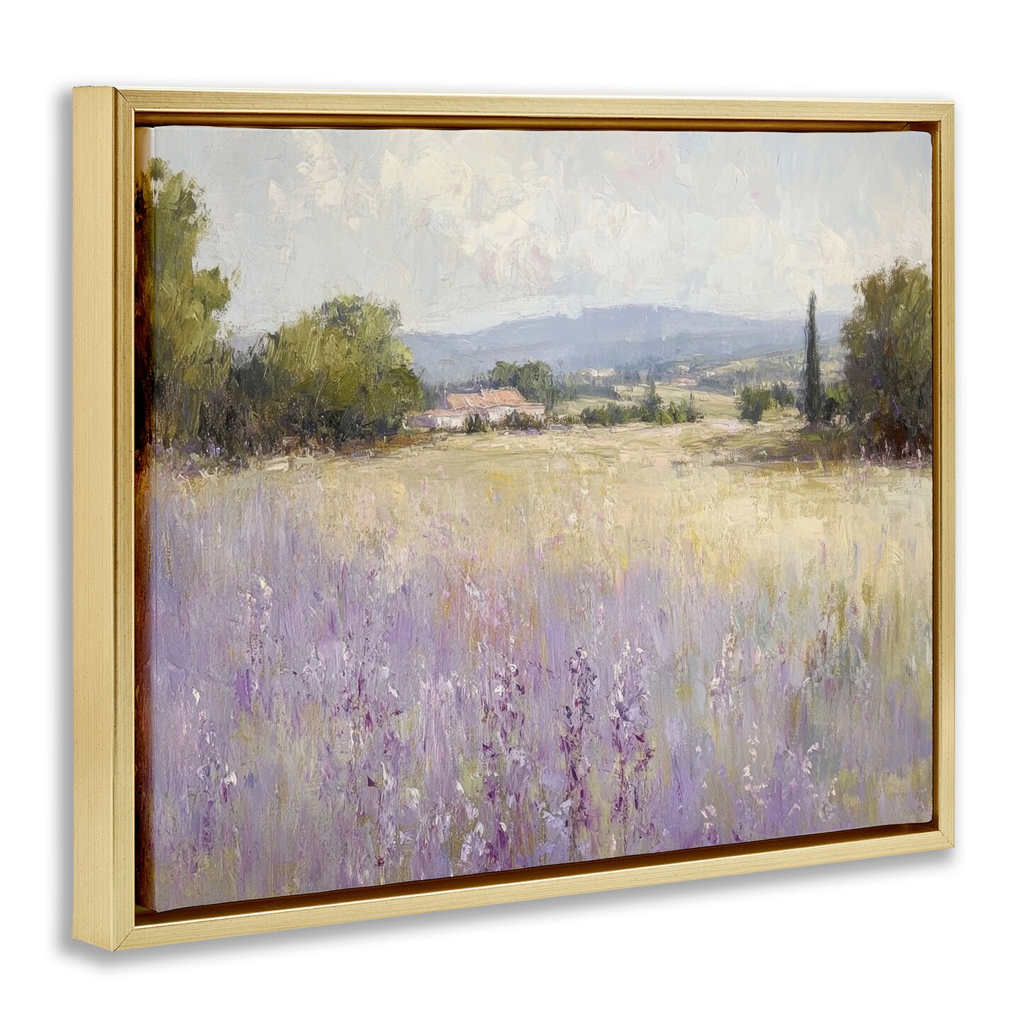Stupell Industries Lavender Farmland Meadow Floating Frame Design by Petal Prints Design