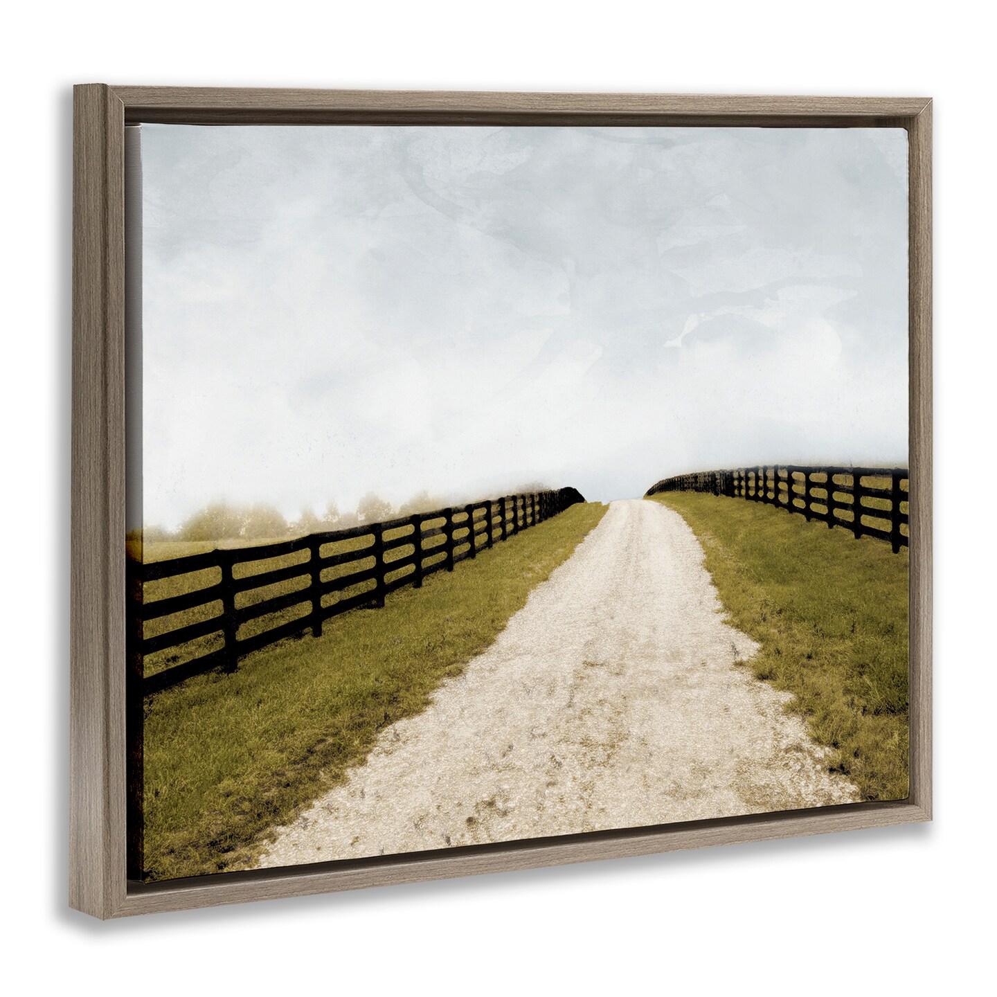 Stupell Industries Fenced Countryside Lane Floating Frame, design by Ynon Mabat